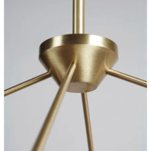 roll & hill halo pendant light 3 rings brushed brass