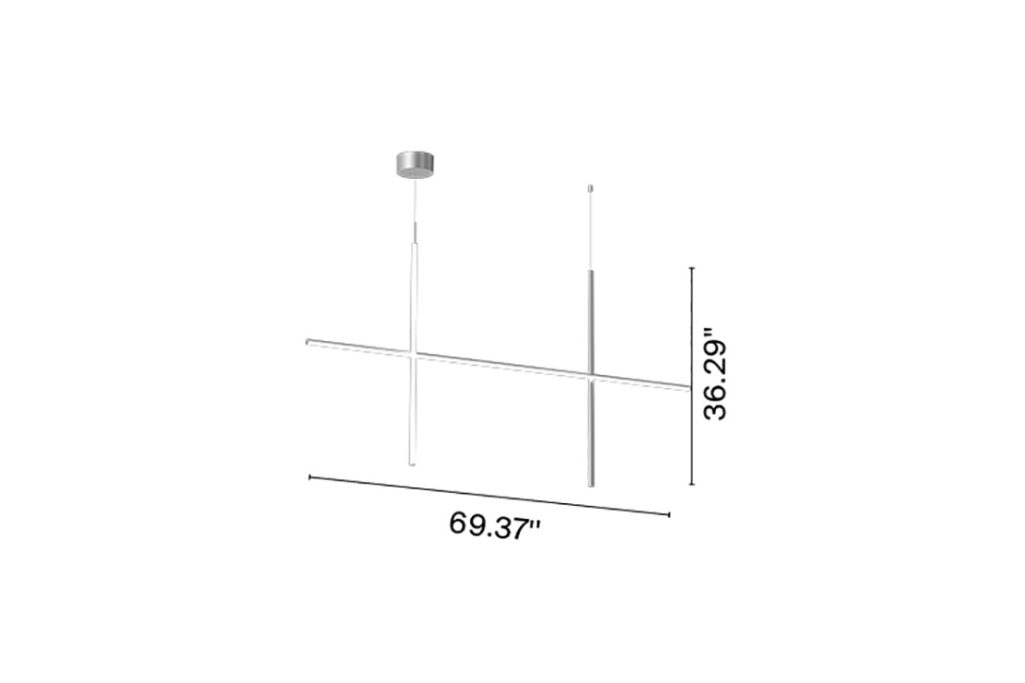 line drawing and dimensions for a flos coordinates pendant light s2