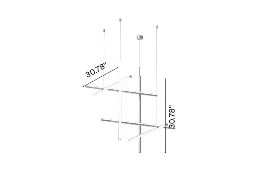 line drawing and dimensions for a flos coordinates pendant light s3