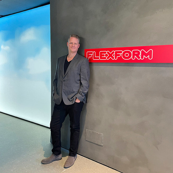 studio como design consultant will funk at flexform italy
