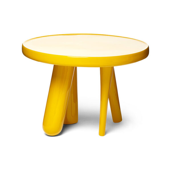 moooi elements 02 side table in golden yellow