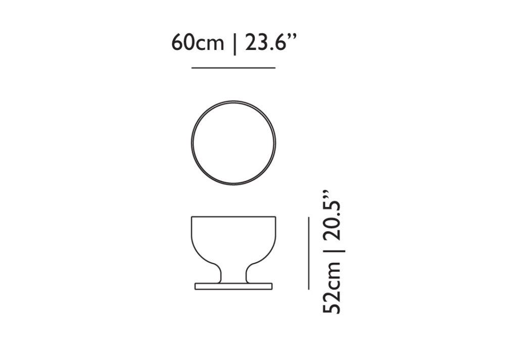 line drawing and dimensions for a moooi elements 07 side table