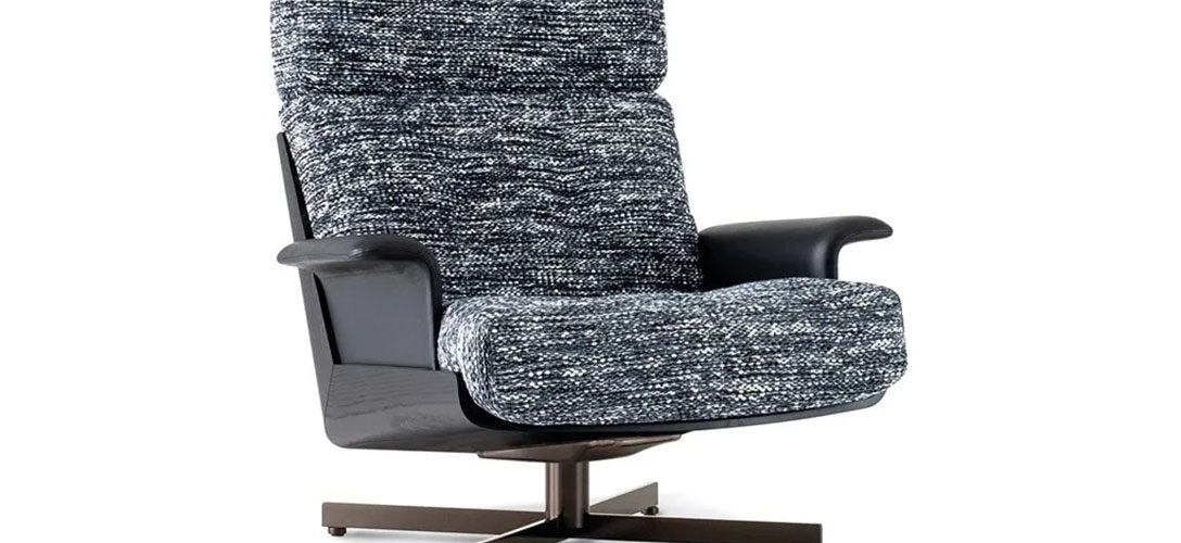 minotti daiki bergere swivel armchair