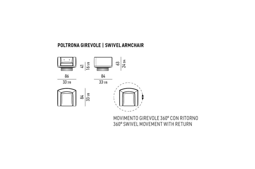 dimensions for a minotti sally armchair