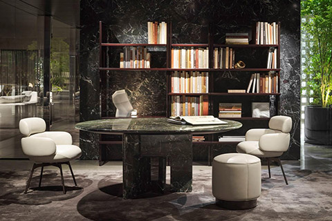minotti vivienne dining chairs at salone del mobile 2024