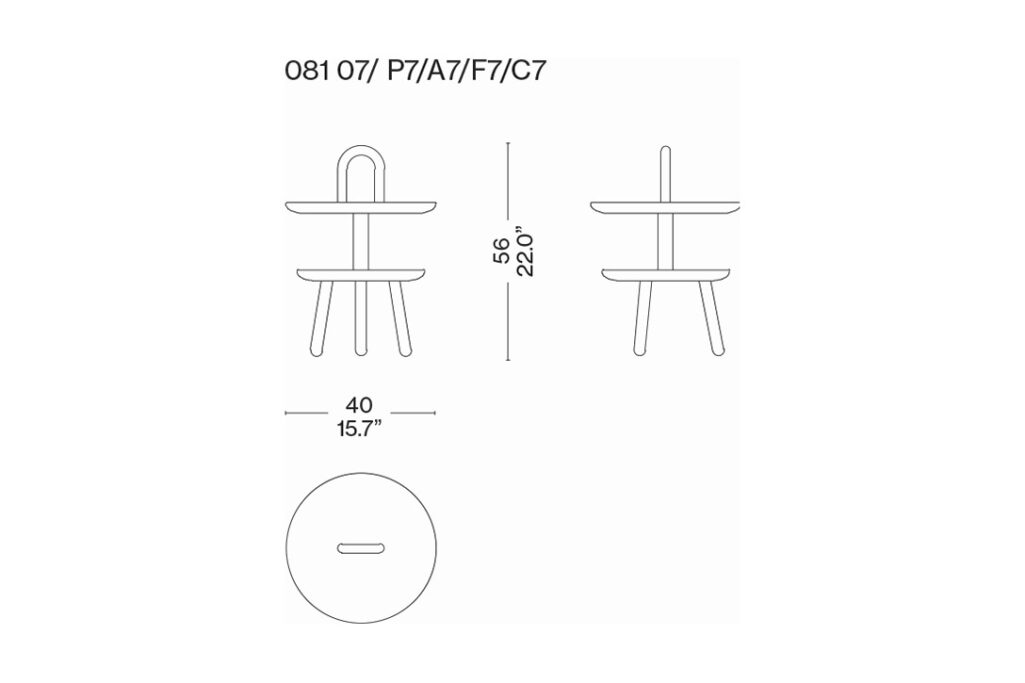 line drawing cassina reaction poetique side table 081 07