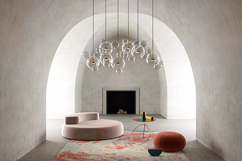 giopato & coombes bolle chandelier in situ