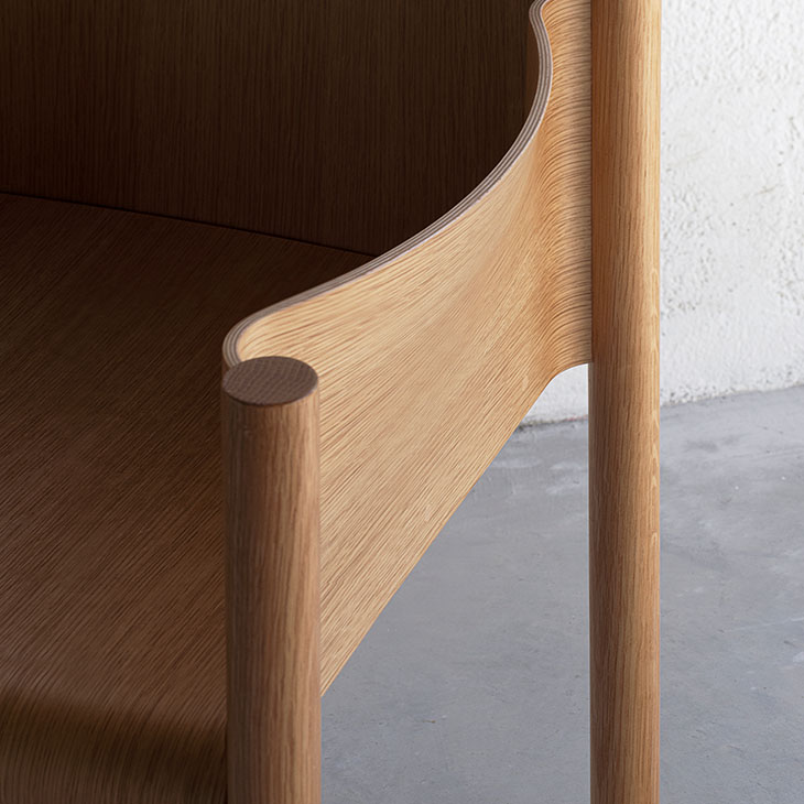 koyori kawara dining armchair in situ