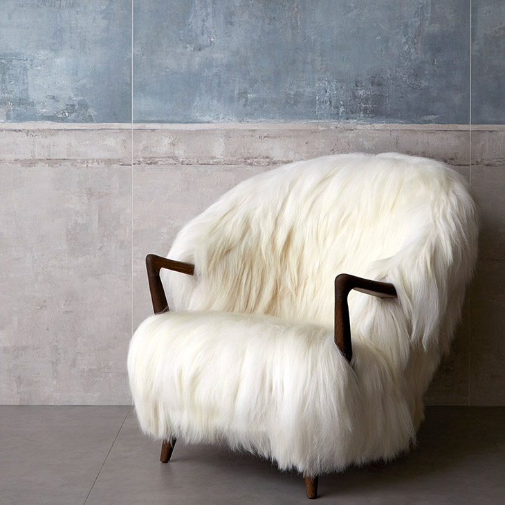 eikund fluffy lounge chair in situ