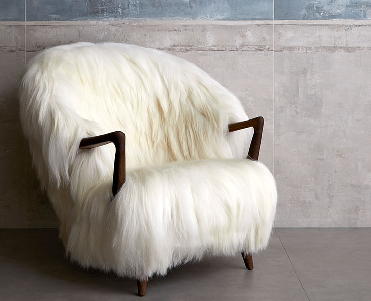 eikund fluffy lounge chair in situ