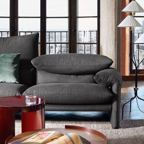 cassina maralunga 40 maxi sofa in situ