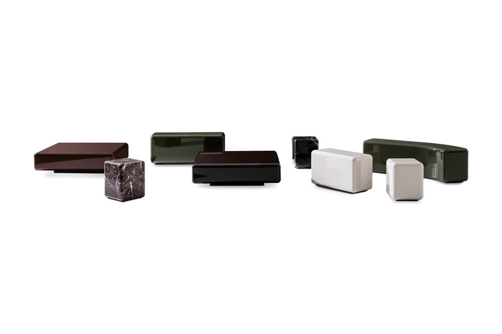 minotti fill side tables and coffee tables