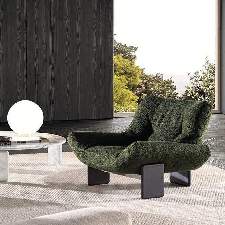 minotti emmi armchair in situ