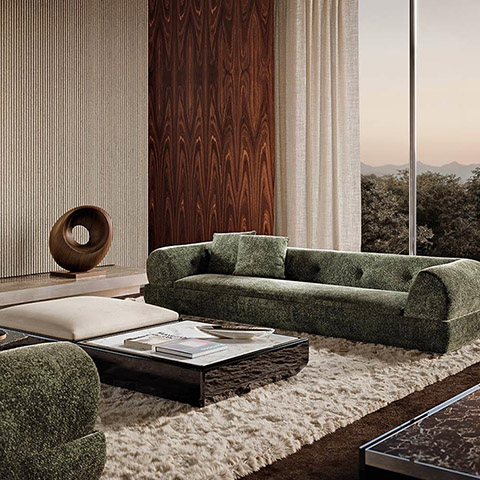 minotti supermoon sofas in situ