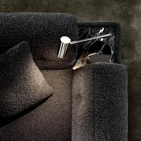 minotti supermoon sofa close up in situ
