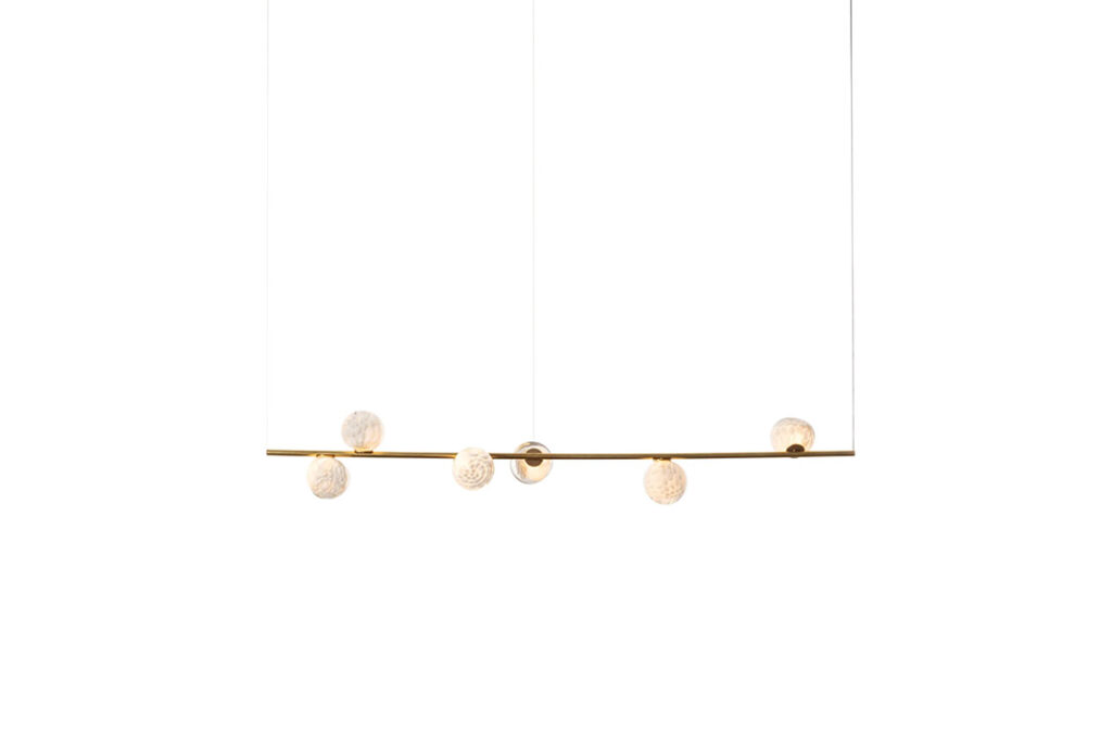 bocci 118.6 stem suspended pendant light on