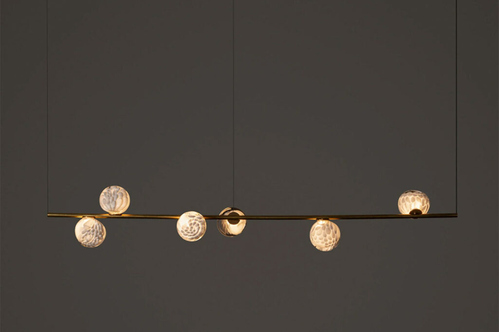 bocci 118.6 stem suspended pendant light on