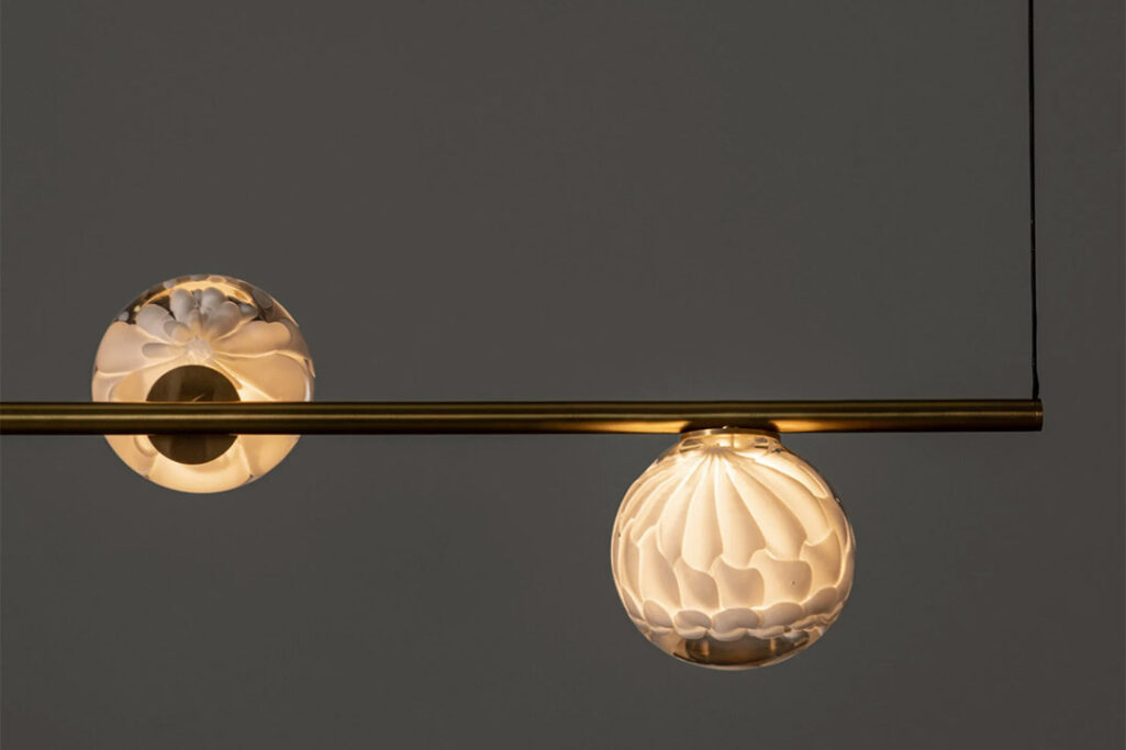 bocci 118.6 stem suspended pendant light on