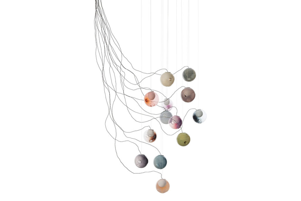 bocci 28.13 sculptural cable pendant light off