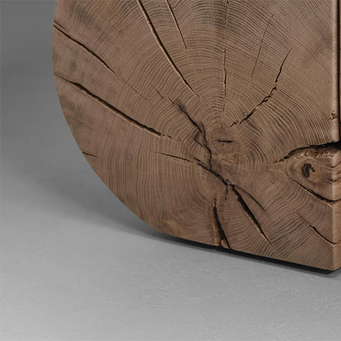 van rossum adjacencies coffee table end grain detail