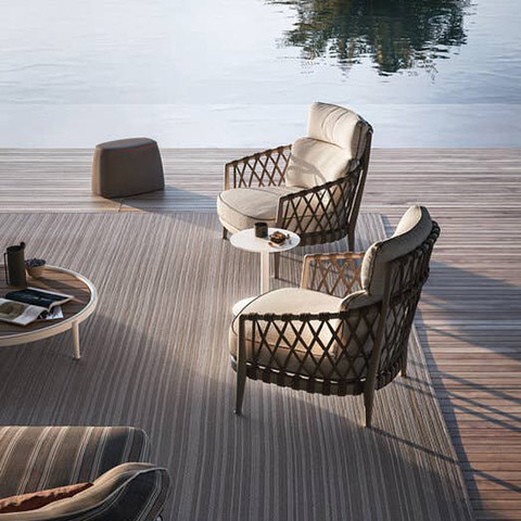 erica outdoor armchairs in situ