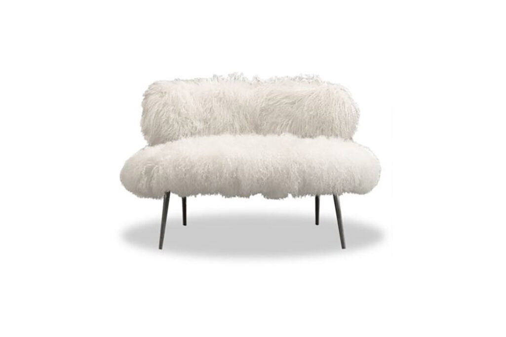 baxter nepal mama armchair in mongolian fur
