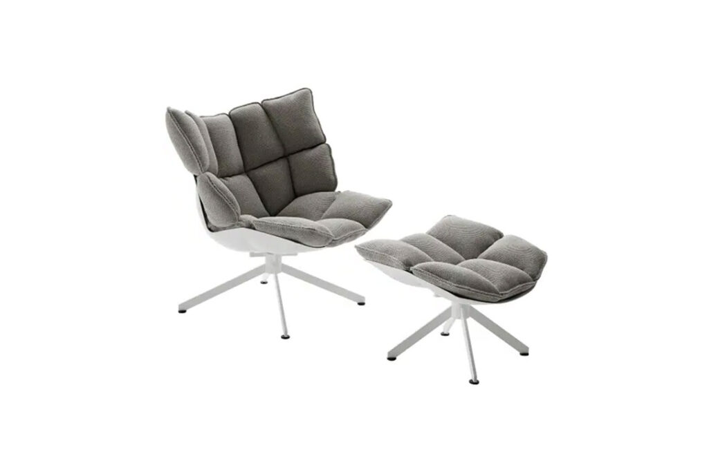 b&b italia husk outdoor armchair and ottoman