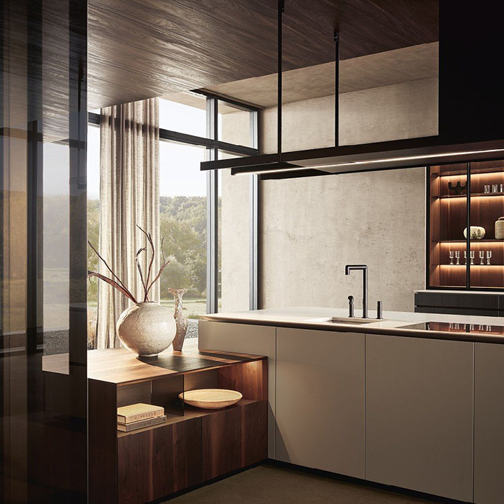 poliform artex pro kitchen in situ