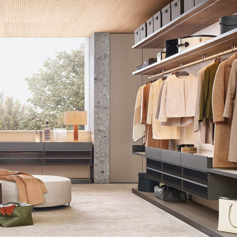 poliform ubik walk-in closet in situ