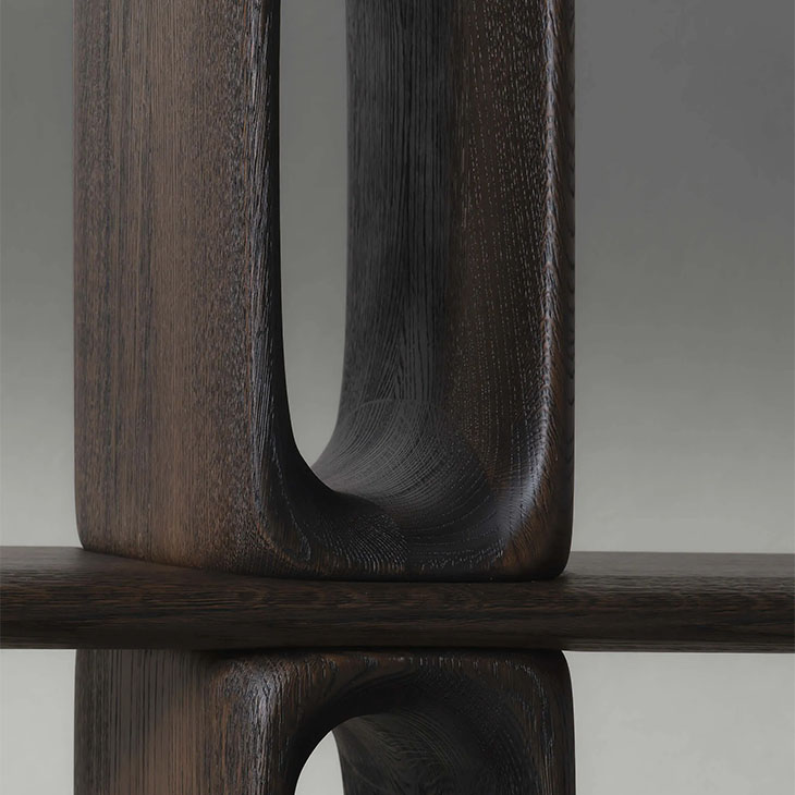 van rossum patine bibliotheque rectangular bookshelf