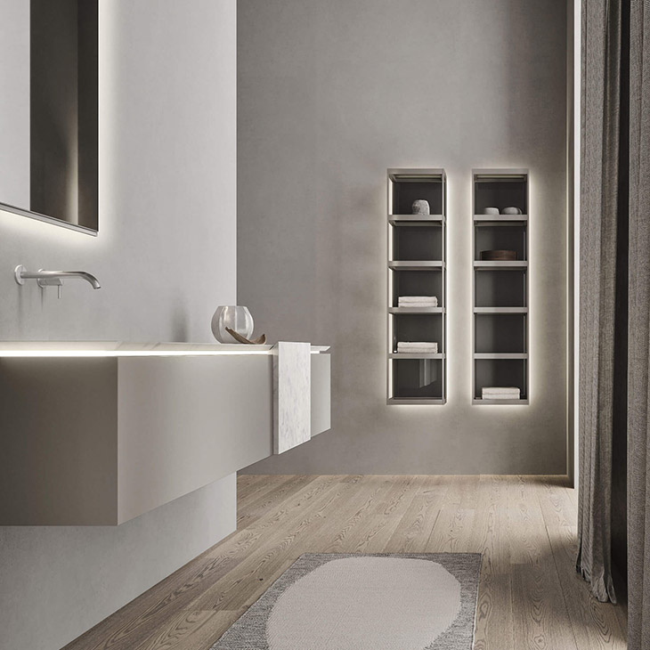 noorth puro bathroom collection in situ