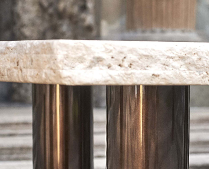 exteta 10th joint stoone outdoor dining table in situ