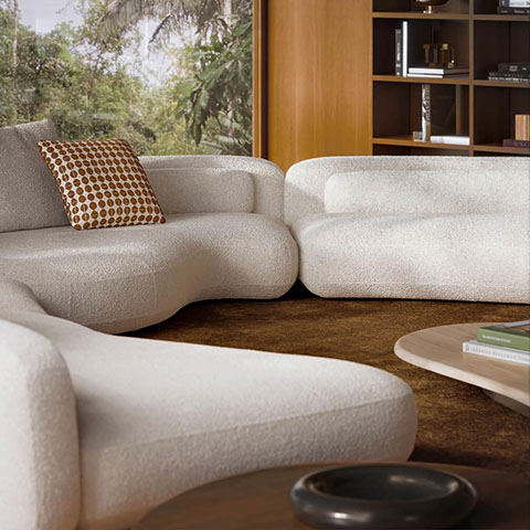 minotti bezier sofa in situ