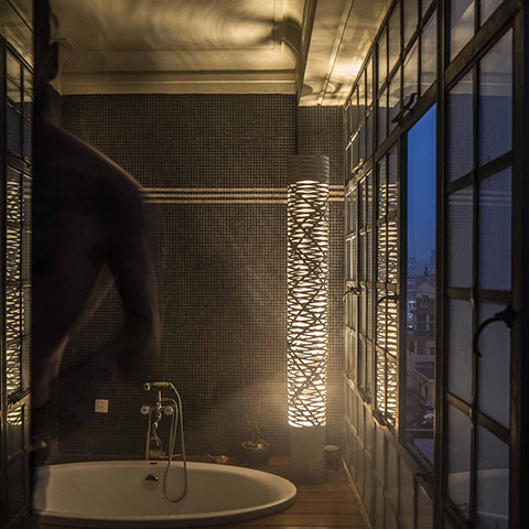 foscarini tress grande floor lamp in situ