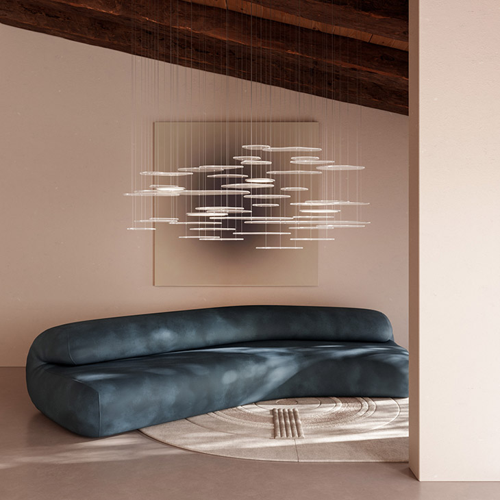 giopato & coombes bruma chandelier in situ