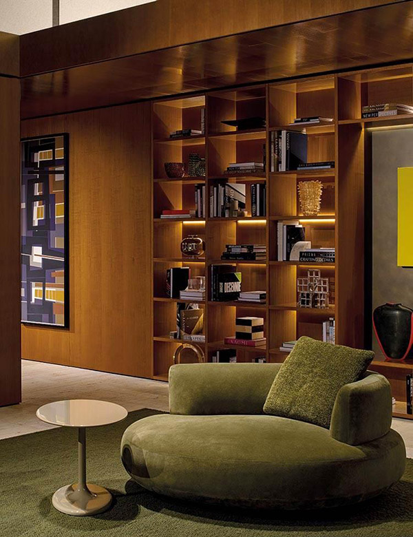 minotti bezier armchair in situ