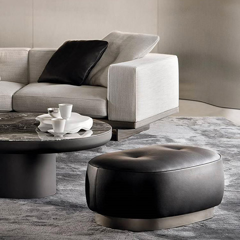minotti torii bold ottoman in situ