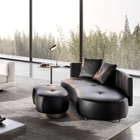 minotti torii bold ottoman in situ