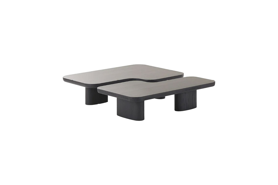 poliform ernest coffee table in black elm