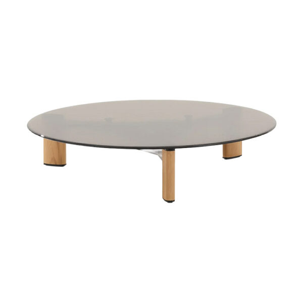 poliform ketch outdoor coffee table glass version