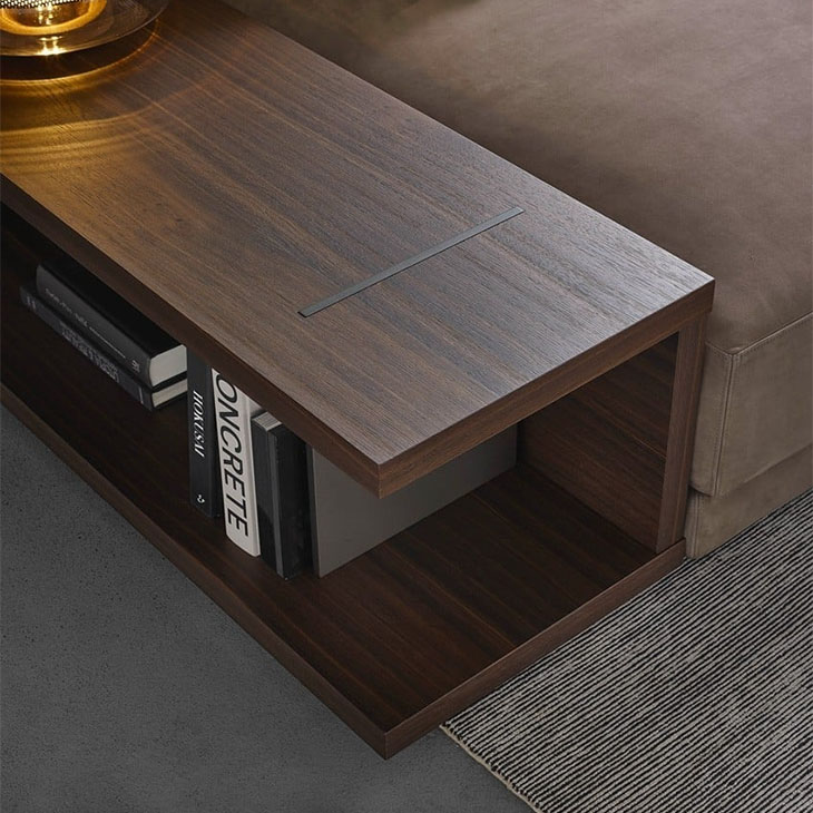 poliform bristol sofa table in situ