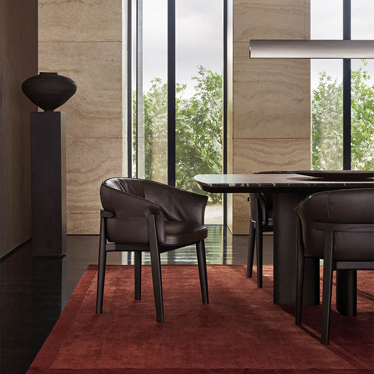 poliform leopold dining chairs in situ