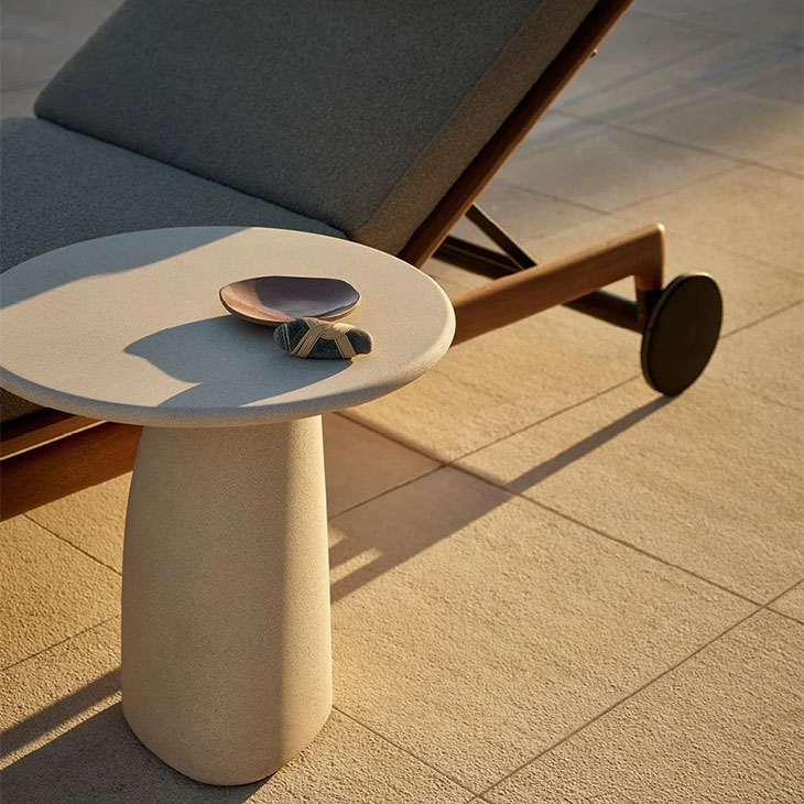 poliform strata outdoor side table in situ