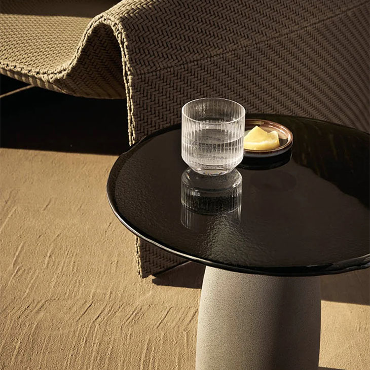 poliform strata outdoor side table in situ